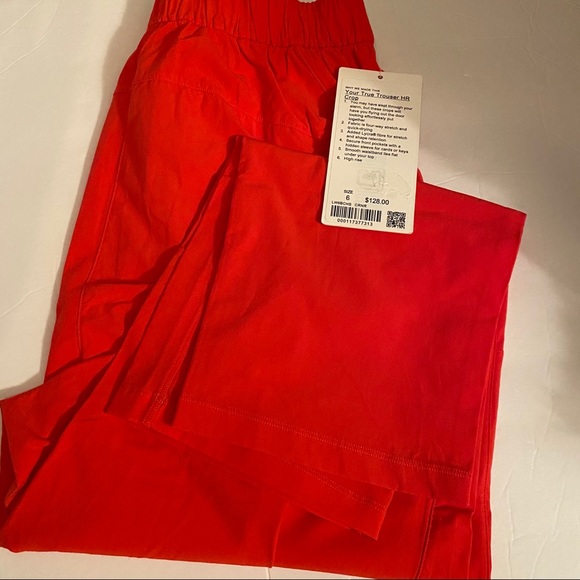 Your True Trouser High Rise Crop Red Sz 6 - Picture 2 of 5